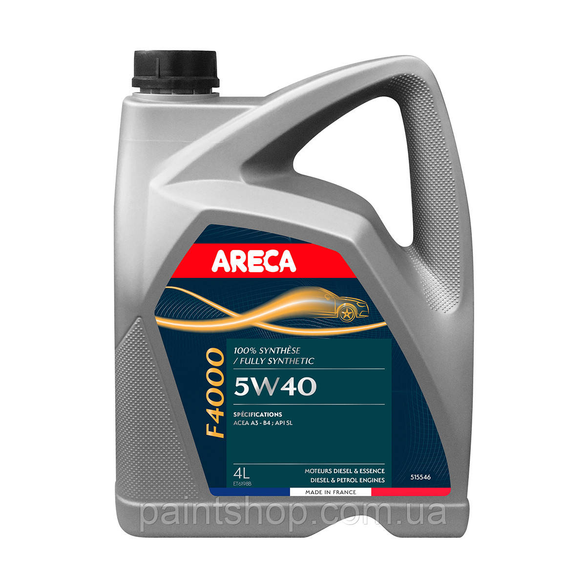 Олива моторна Areca F4000 5W-40 4 л, фото 1