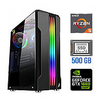 Игровой ПК Tower / AMD Ryzen 5 3600 (6 (12) ядер по 3.6 - 4.2 GHz) / 16 GB DDR4 / 500 GB SSD / nVidia GeForce