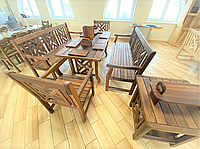 Wooden furniture made of solid thermo oak from the manufacturer, Furniture set - 40