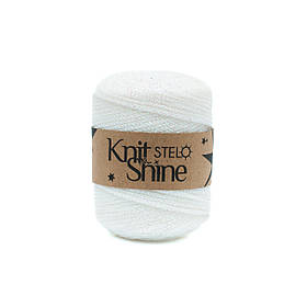 Трикотажний шнур з люрексом Knit Shine Stelo, колір Білий