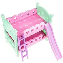 Ліжечко для ляльок (двоярусне, з гіркою, ковдра, подушки, в коробці) CS 8878, фото 2