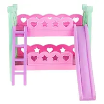 Ліжечко для ляльок (двоярусне, з гіркою, ковдра, подушки, в коробці) CS 8878, фото 5