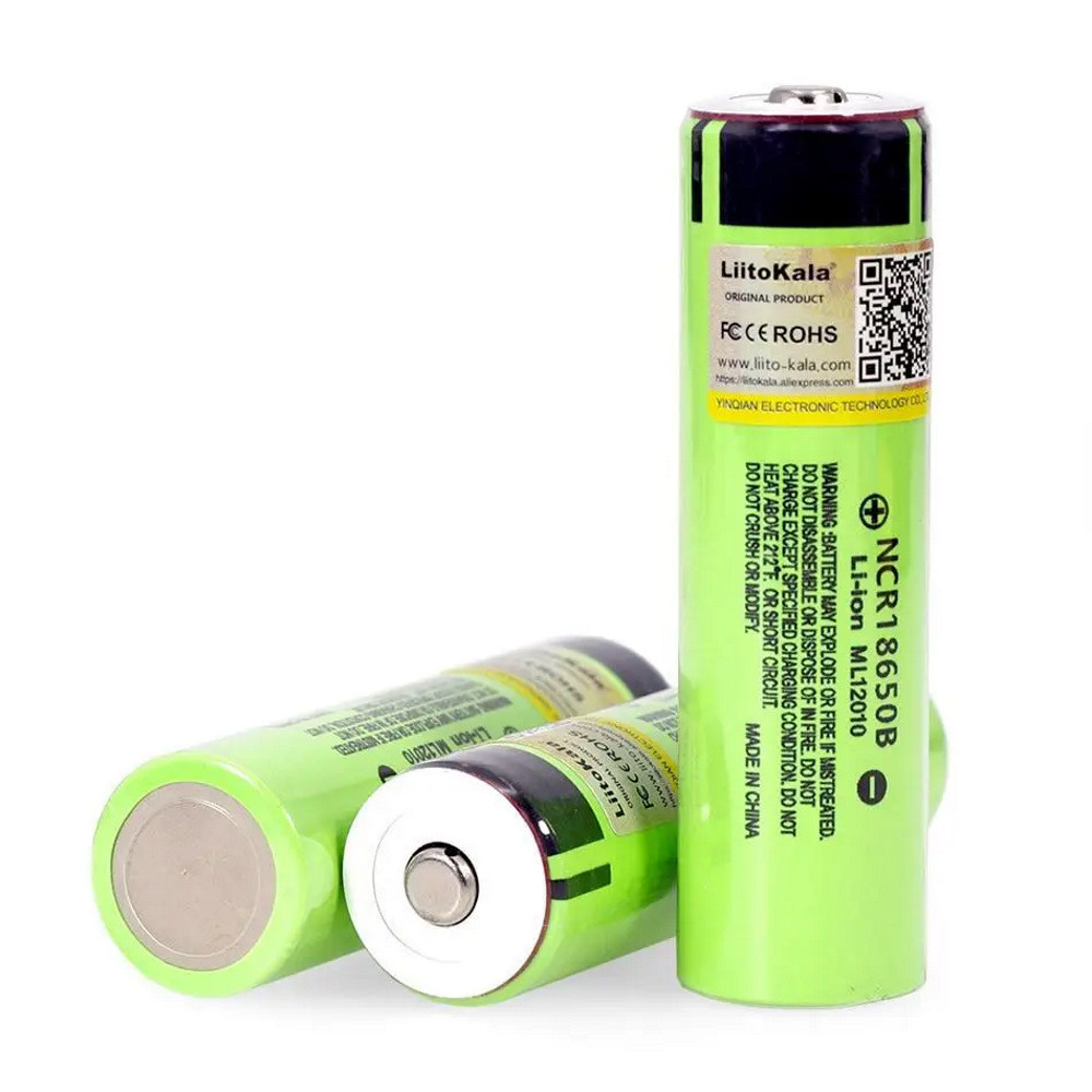 Аккумуляторы "18650 Liitokala 3.7V Li-ion 3400 mAh" с выпуклым контактом "плюс" для павербанков, фонарей - фото 4 - id-p2051094929