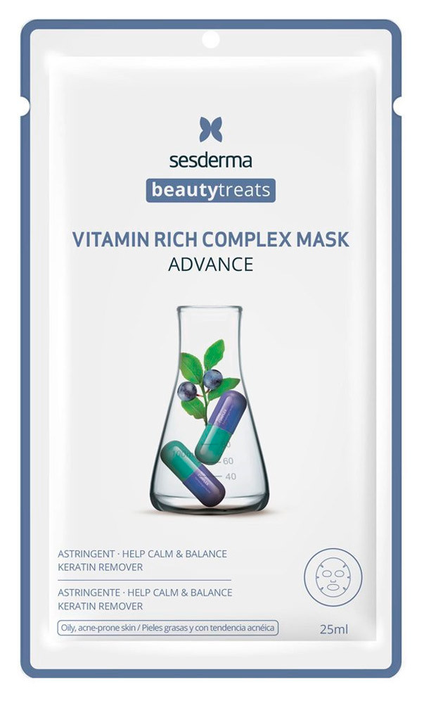 Тканинна маска з вітамінним комплексом SesDerma Beauty Treats Vitamin Rich Complex Mask 25 мл