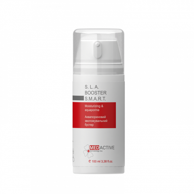 Аквапориновий зволожувальний бустер Medactive S. L. A. BOOSTER S.M.A.R.T. moisturizing & aquaporine, 100мл, фото 1