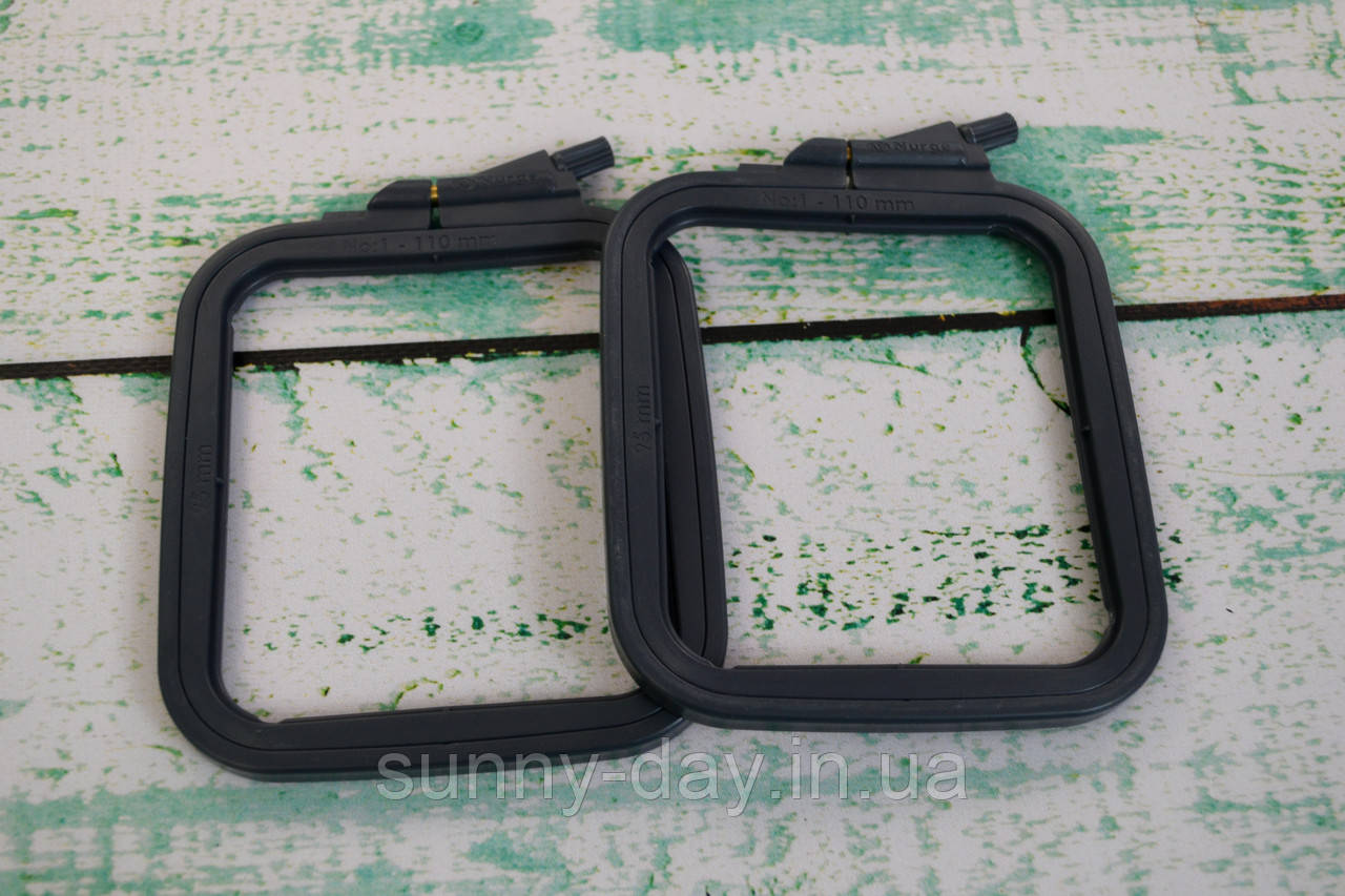 Квадратні п'яльця Nurge, 110х95мм колір - сірий, фото 1