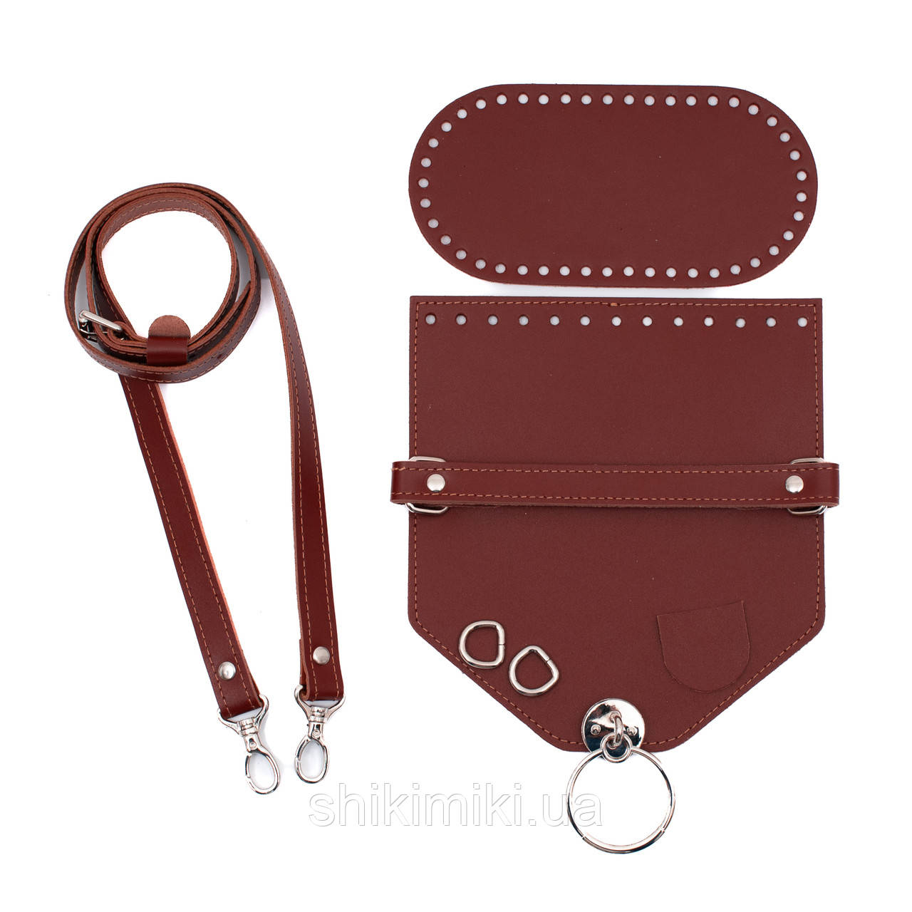 Комплект для сумки Монік зі шкіри, колір Коньячний, фото 1