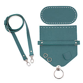 Комплект для сумки Монік зі шкіри, колір Шавлія рептилія