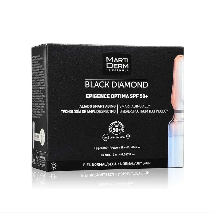 Мартідерм Сонцезахисні ампули для обличчя MartiDerm Black Diamond Epigence Optima SPF 50+ 10 ампул по 2 мл