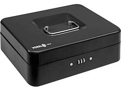 Скринька для грошей з цифровим замком чорна (250х 180х 90 мм) Vorel 78628