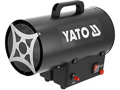 Нагрівач приміщень газовий з вентилятором ел-мережа 230В (25 Вт) продуктив.15 кВт (320м³/год) Yato YT-99730Нагрівач приміщень газо