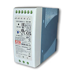 Блок живлення на DIN-рейку Mean Well 60W 5A 12V MDR-60-12