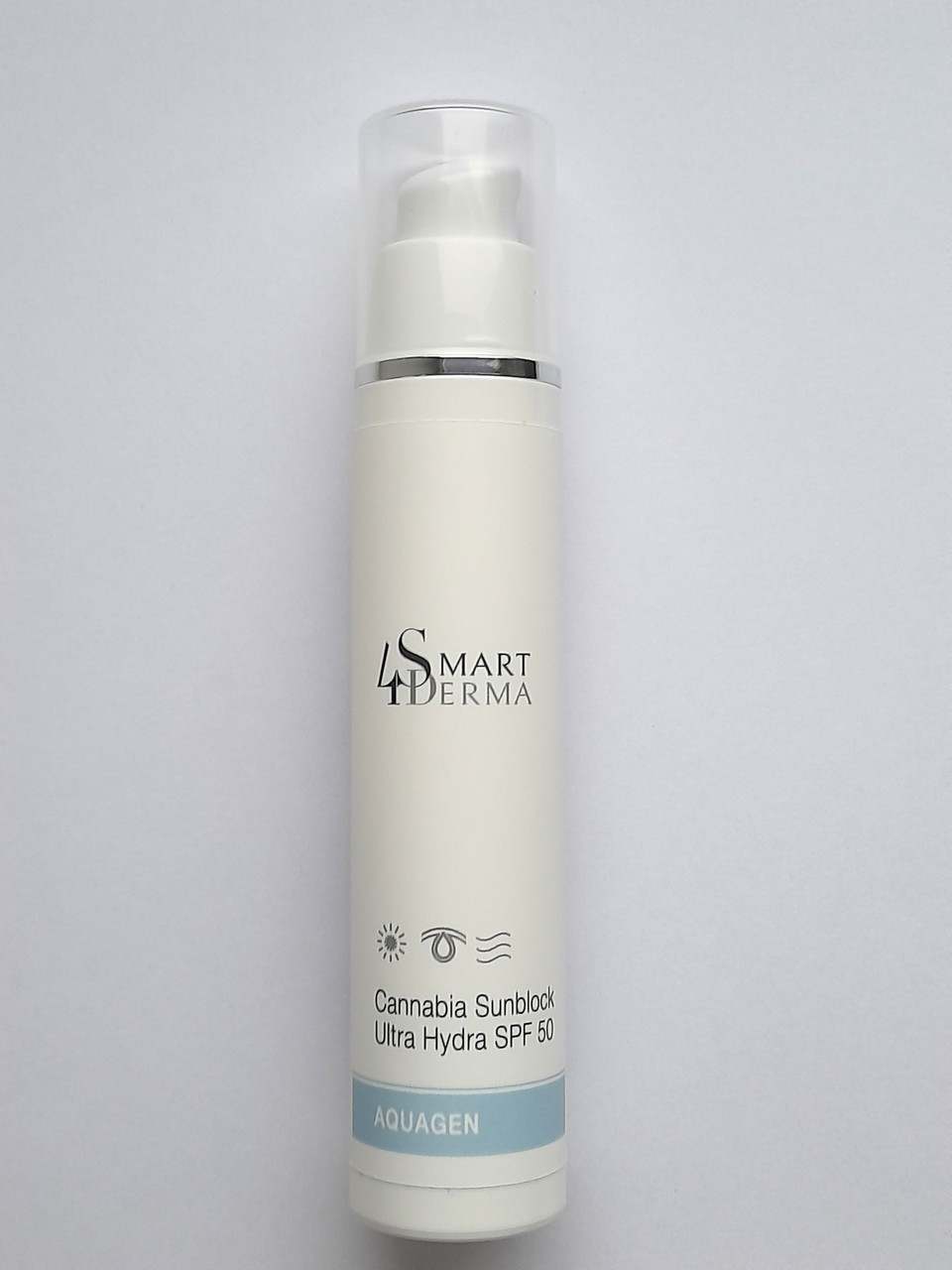 Smart4Derma Aquagen Cannabia Sunblock Ultra Hydra SPF 50 Ультразволожувальний захисний крем SPF 50, 50 мл, фото 1