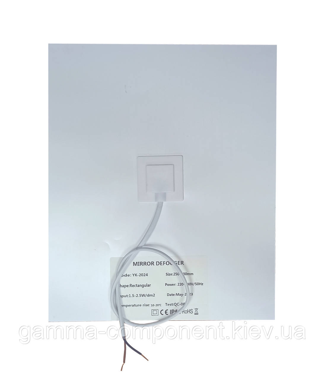 Нагрівальна плівка прямокутна (антизапотівання) 250х500 мм, фото 1