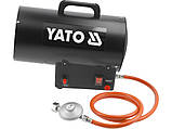 Нагрівач приміщень газовий з вентилятором ел-мережа 230В (25 Вт) продуктив.15 кВт (320м³/год) Yato YT-99730Нагрівач приміщень газо, фото 4
