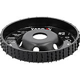 Диск-фреза випуклий до КШМ по дереву/шпаклівці/гіпсу (Ø=120/22.2 мм) t= 18 мм шорсткість № 2 Yato YT-59185, фото 3