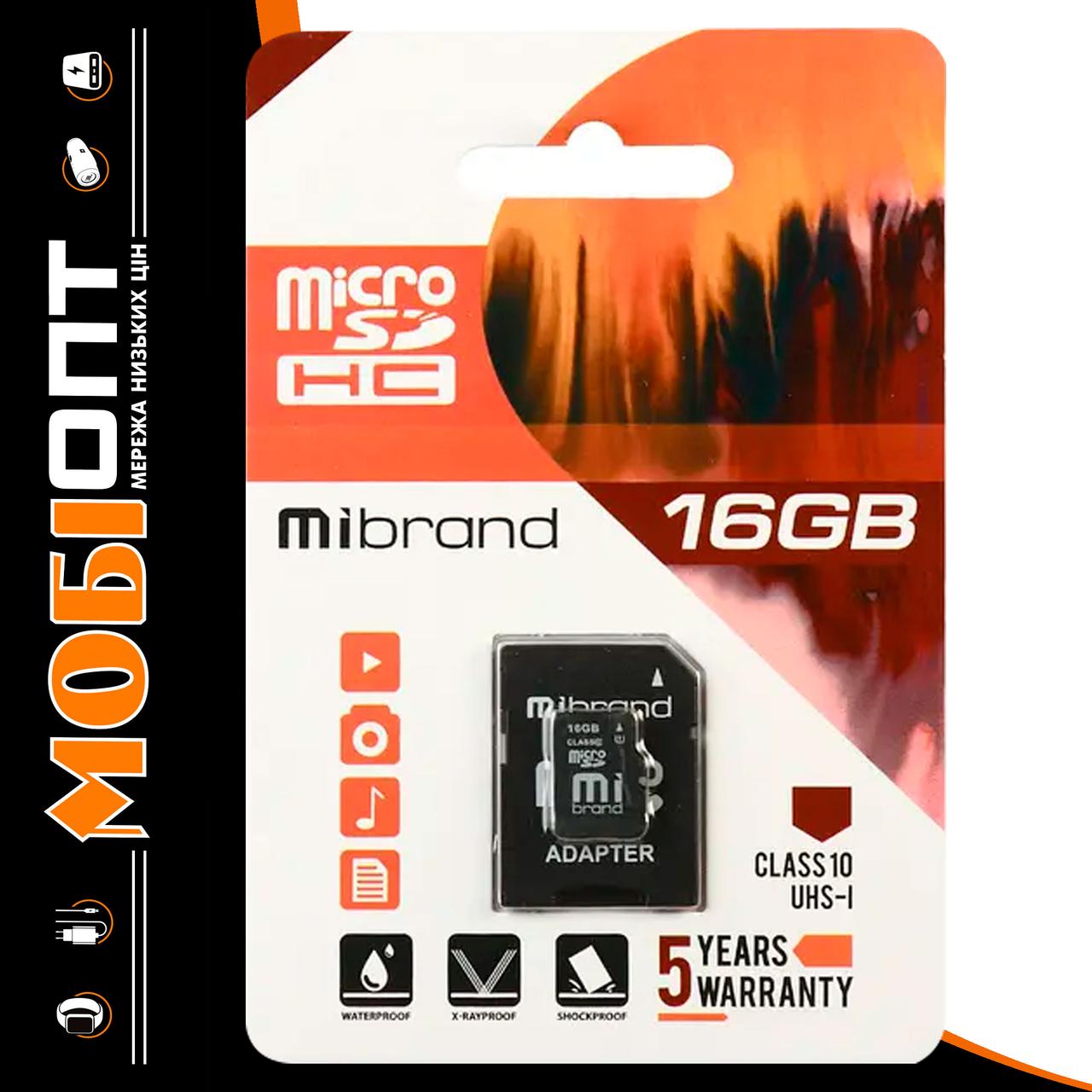 Micro SD 16GB/10 class Mibrand