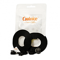 Силиконовые шнурки для обуви Coolnice Black (n-322)