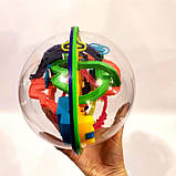 Іграшка головоломка антистрес 3D лабіринт в кулі (овал) 22 см 935A в коробці 23-18-19,5см., фото 2