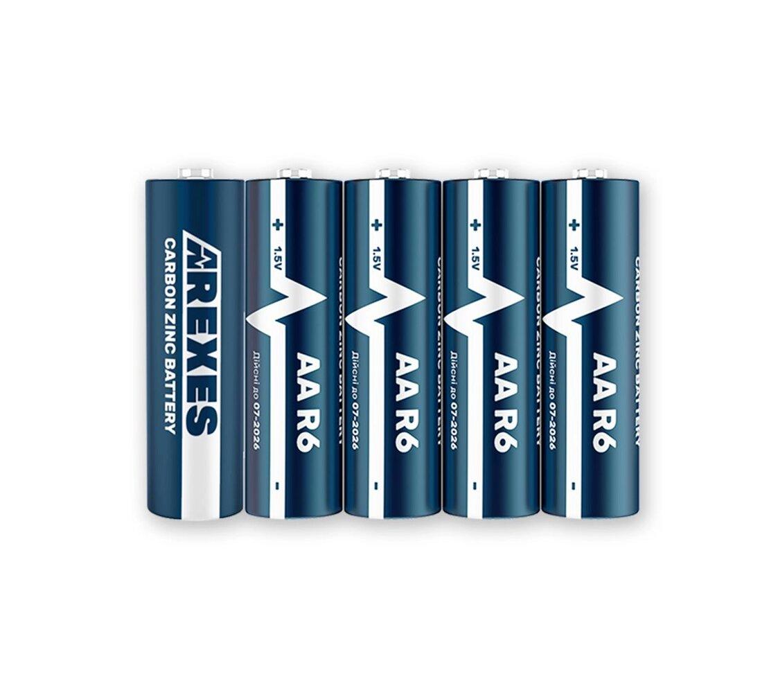 Батарейка zinc carbon сольова Arexes R6 aa, фото 1