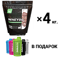 Протеин 80% белка + 16% BCAA, 4 кг. + Шейкер в подарок! TNT Nutrition, Польша
