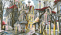 Канва с рисунком 977 "Городской пейзаж" Свит Можливостей