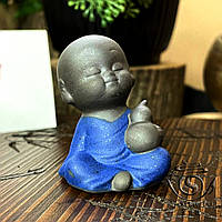 Фигурка чайная маленький монах, маленький Будда, керамическая фигурка, чашень