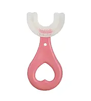 Дитяча U-подібна зубна щітка для дітей 6-12 років Рожевий