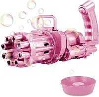 Электрический пистолет - генератор мыльных пузырей Розовый OM227