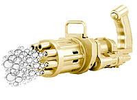 Электрический пистолет - генератор мыльных пузырей Золотой OM227