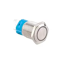 Кнопка 19мм фиксирующаяся 9-24В белый LED 5pin 19K-P11DZ