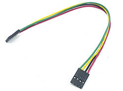 Роз'єм Dupont джампер гніздо+гнідо на 4 контакти з дротом 20 см