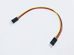 Роз'єм Dupont джампер штекер-штекер на 3 контакти з дротом 20 см