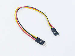 Роз'єм Dupont джампер штекер+гніздо на 3 контакти з дротом 20 см