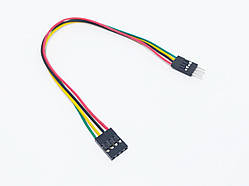 Роз'єм Dupont джампер штекер+гніздо на 4 контакти з дротом 20 см