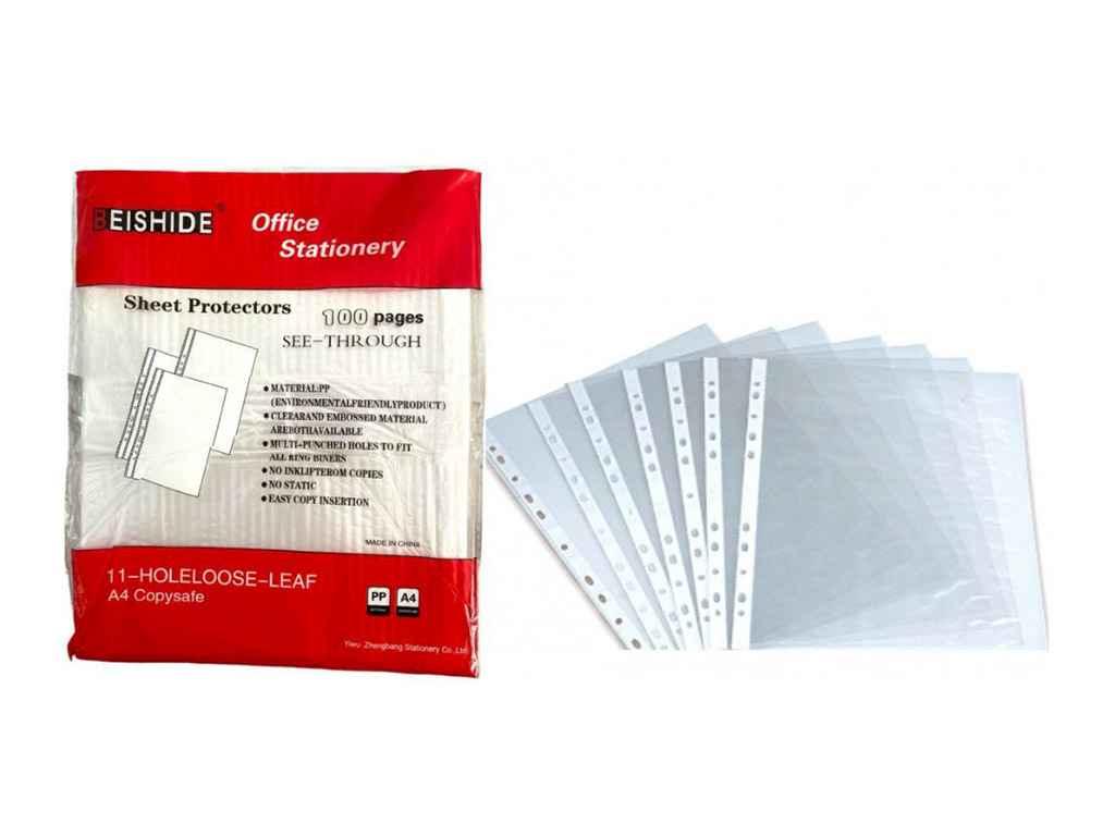 Файли 100шт прозорі №А4-1,8 у наборі ТМ OPV BP, фото 1