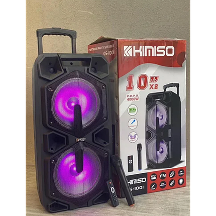 Колонка акумуляторна, на акумуляторі з мікрофоном (AUX, Bluetooth, SD, USB) KIMISO QS-1001, фото 4