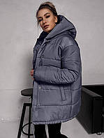 Зимняя тёплая женская куртка пуховик зефирка Ткань плащевка утеплитель 300 Размеры СМ ЛХЛ