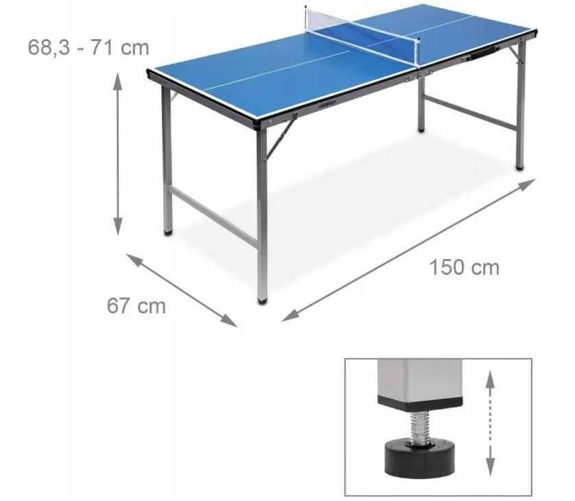 Мини теннисный стол Avko TT01 игровой для настольного тенниса складной, переносной А8373-7 - фото 10 - id-p2051345263