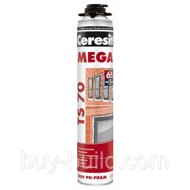 Монтажна піна з високим виходом (під пістолет) CERESIT TS 70 MEGA, фото 1