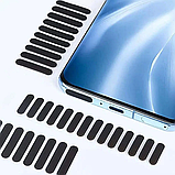 Сітка захисна 16x4 мм пилозахисний фільтр динаміка мікрофона наліпка стікер смартфона телефона чорна, фото 5