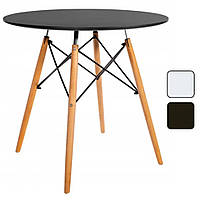 Столик кухонный обеденный Bonro В-957-700 70х72 см стол круглый для кухни Черный
