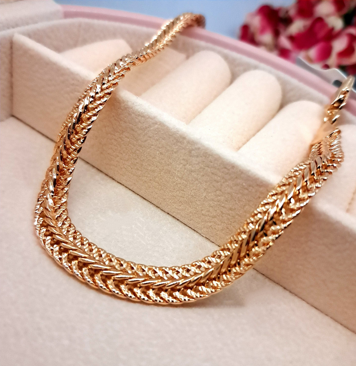 Браслет з медичного золота CM Jewelry, розмір 21 см*7 мм, б-1333
