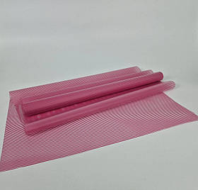 Рулон 10 м тонований матовий з рис. "Смуга" (57) плівка для квітів (h600) No12 Малиновий (1 шт.)