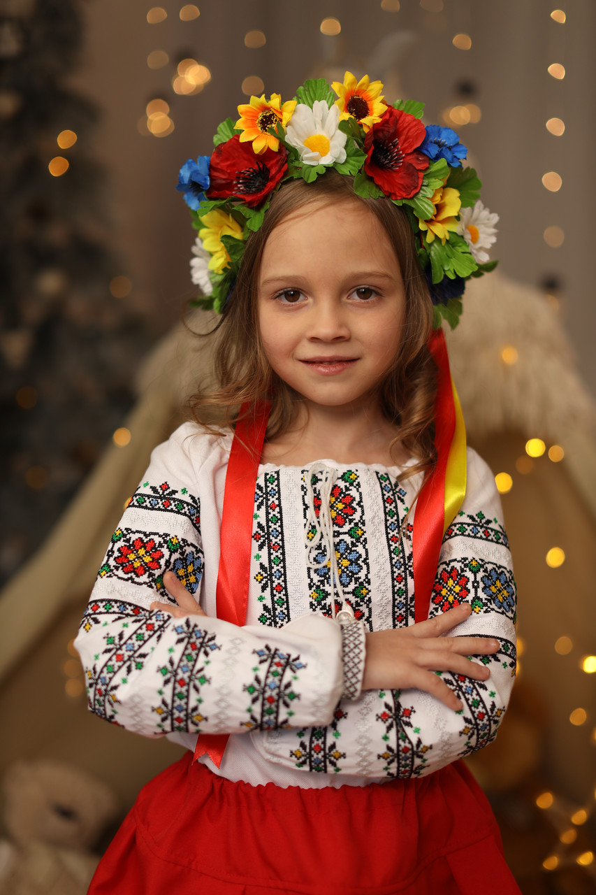 Вишиванка для дівчинки Лемківська кольорова, фото 1