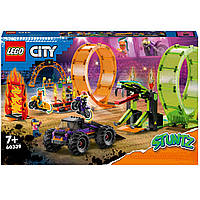 Конструктор LEGO City Stuntz Двойная петля каскадерской арены 598 деталей (60339) Лего Сити Б0887-7