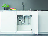Сифон для кухонної сталевої мийки з переливом трубний на одну чашу Hansgrohe D14-10 (43921800) Stainless Steel, фото 8