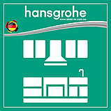 Сифон з переливом для мийки з композиту на дві чаші D17-10 hansgrohe (43928000), фото 5