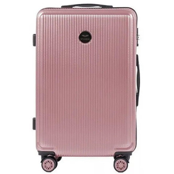Дорожный чемодан на колесах Wings PC-565 - M (поликарбонат) А9801роз-7 - фото 3 - id-p2051347496