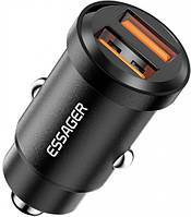 Автомобильное зарядное устройство в прикуриватель Essager Gyroscope Mini Charger 30W Black (ECC2A-TL01)